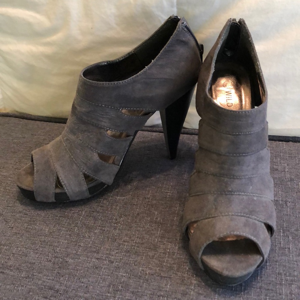 Grey high heels
